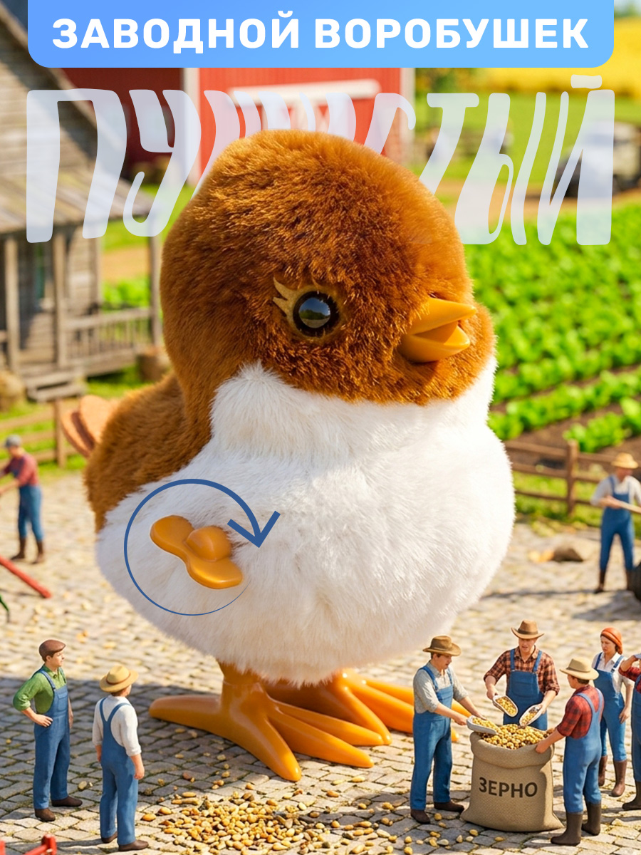 Игрушка TIPTOPOLIS заводная Воробушек - фото 1