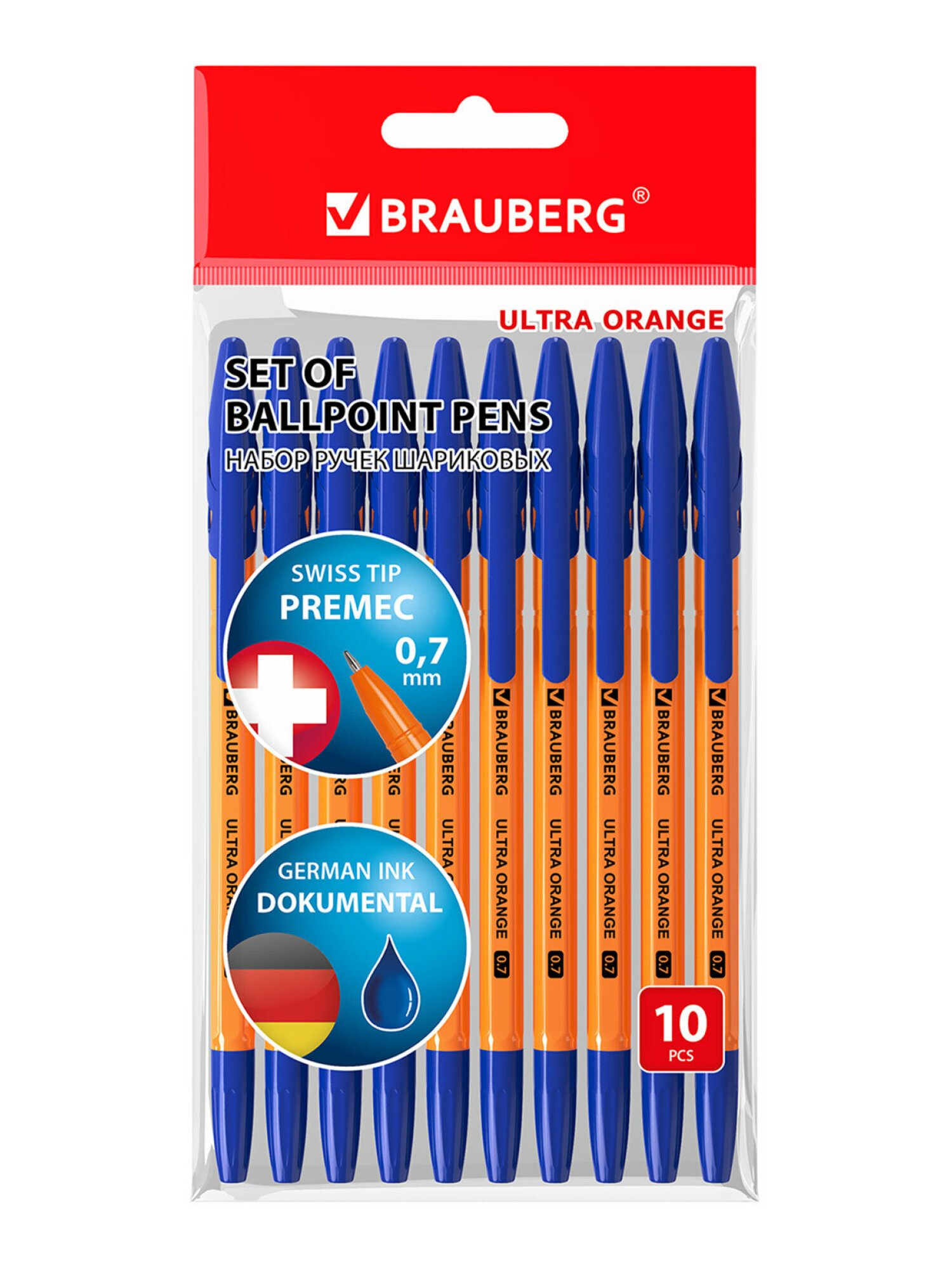 Ручка шариковая Brauberg 10 шт. - фото 6