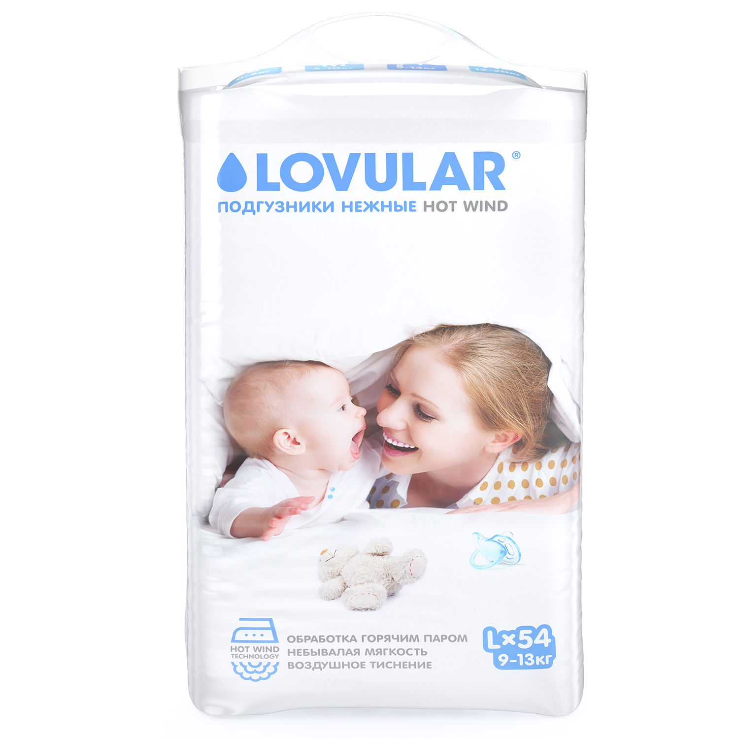 Подгузники LOVULAR Hot Wind L (9-13 кг) 54 шт. - фото 8