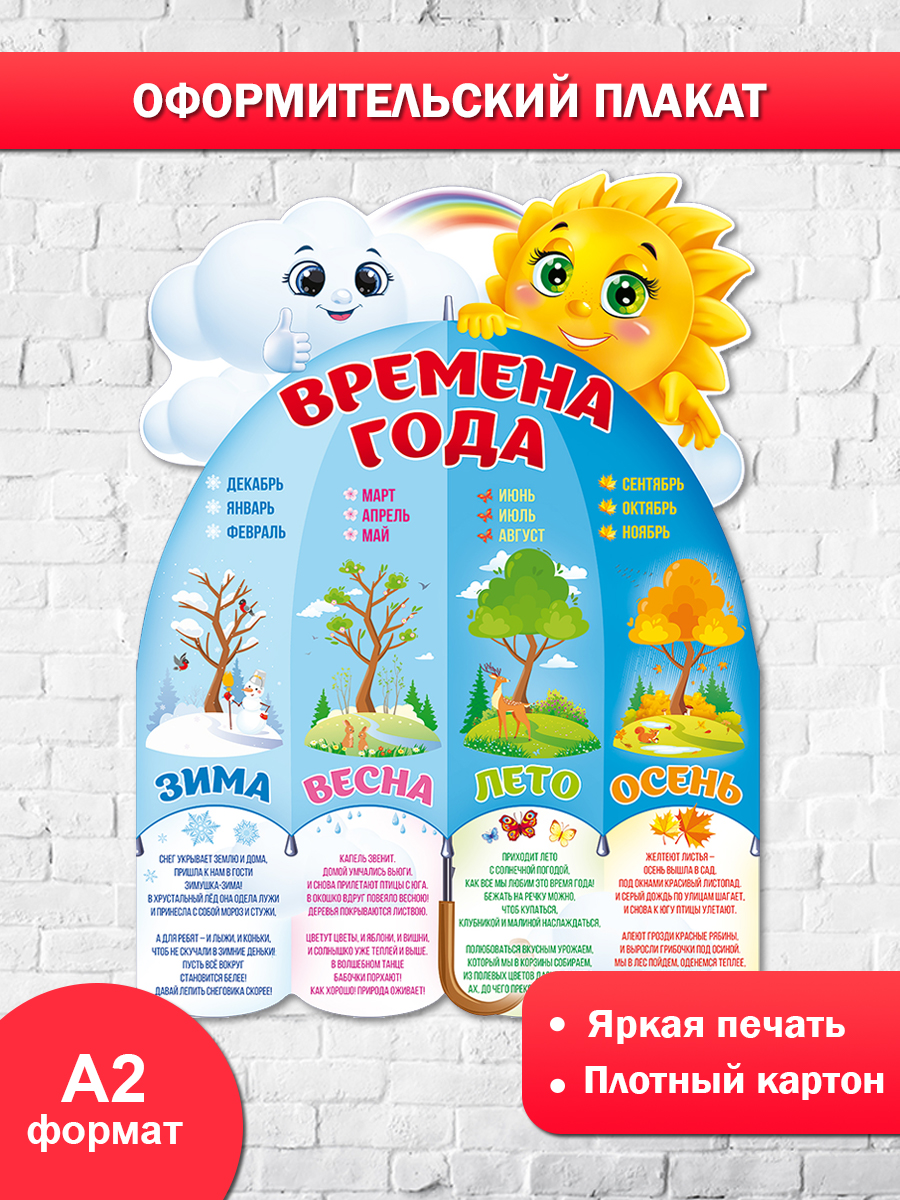 Плакат Открытая планета Времена года зонтик - фото 2