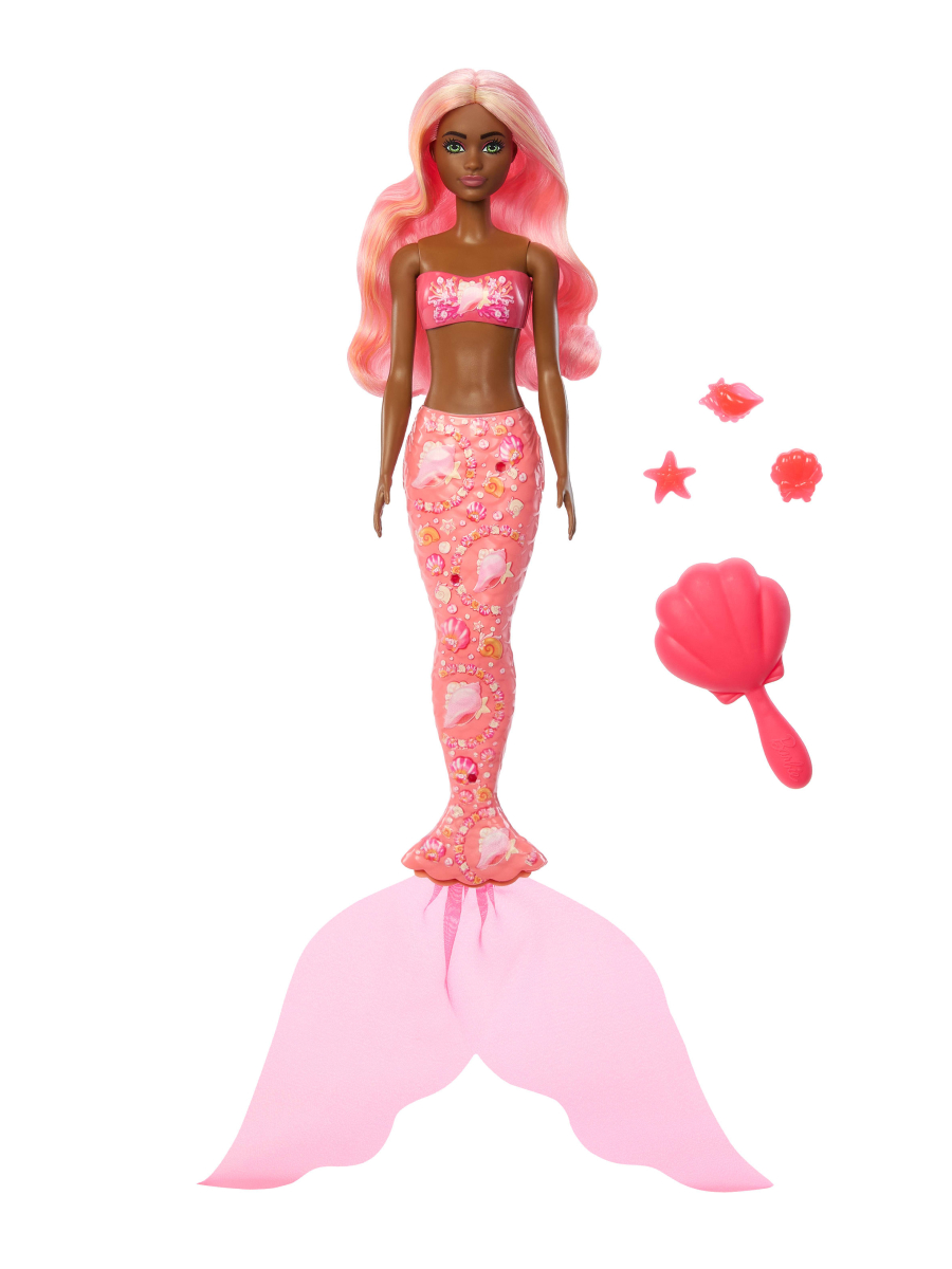 Кукла модельная Barbie Color Reveal Русалочка сюрприз высота 29 см JMW61/JFV58 - фото 7