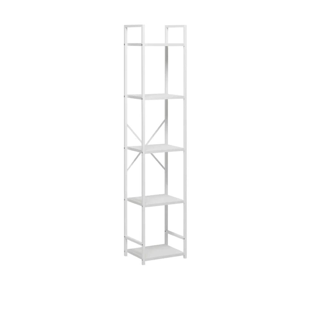 Стеллаж Leset Стилвуд 15 узкий 5 полок Белый/Белый - фото 3
