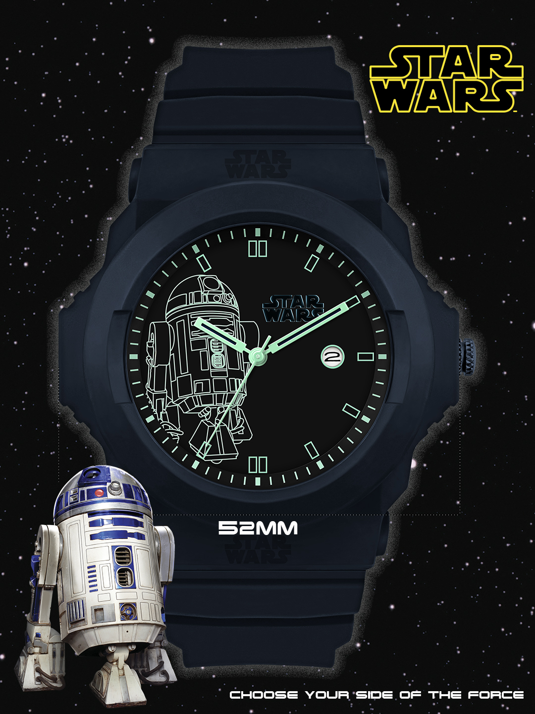 Кварцевые наручные часы Нестеров Star Wars с R2-D2 SW60207RD - фото 1