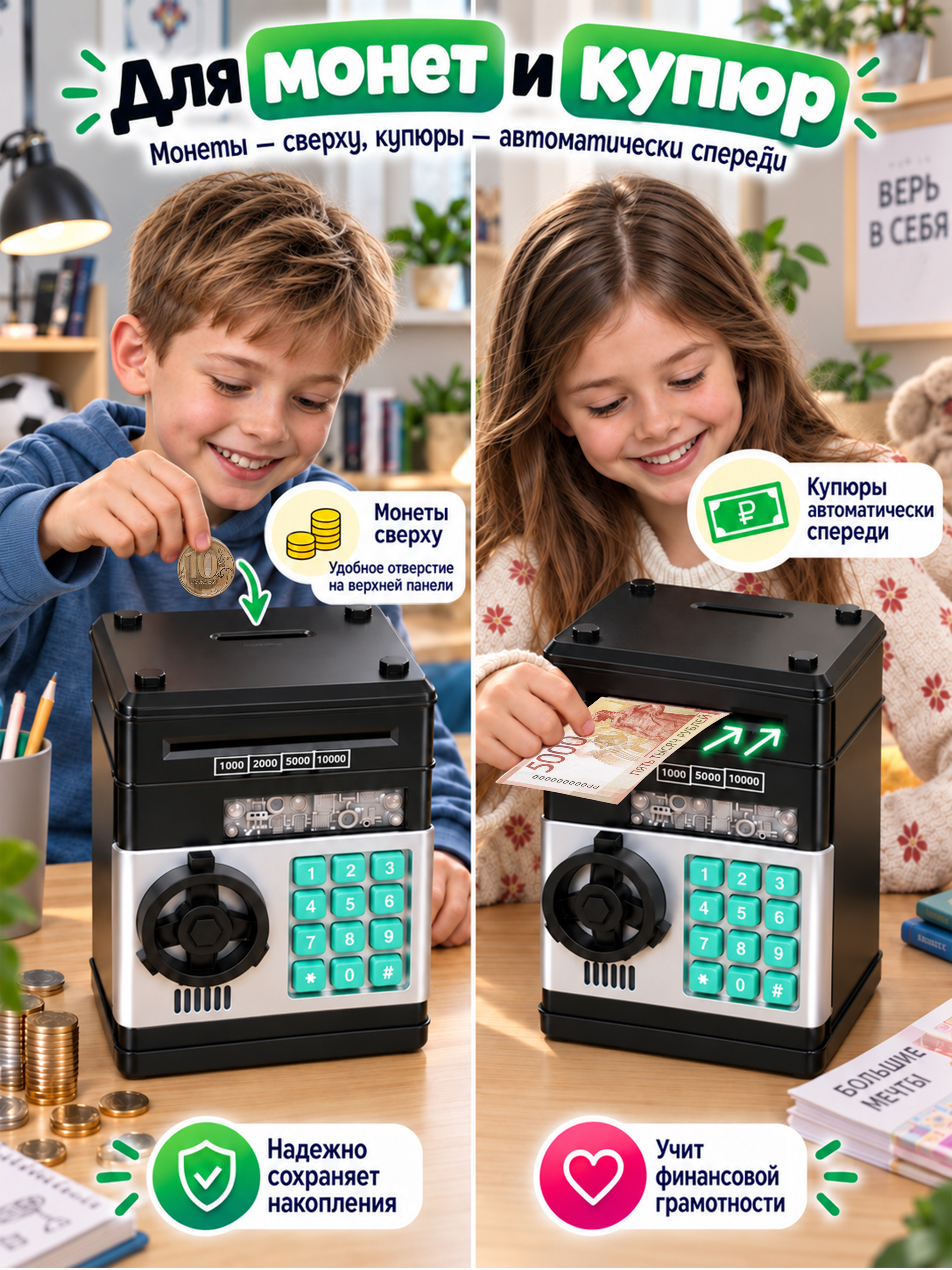 Игрушка Бестселлер c купюроприемником сейф - фото 13