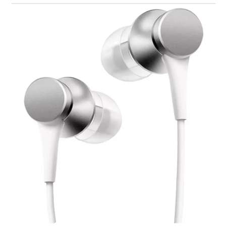 Наушники XIAOMI Mi In-Ear Basic вакуумные микрофон 32 Ом 3.5 мм 1.25 м серебристые