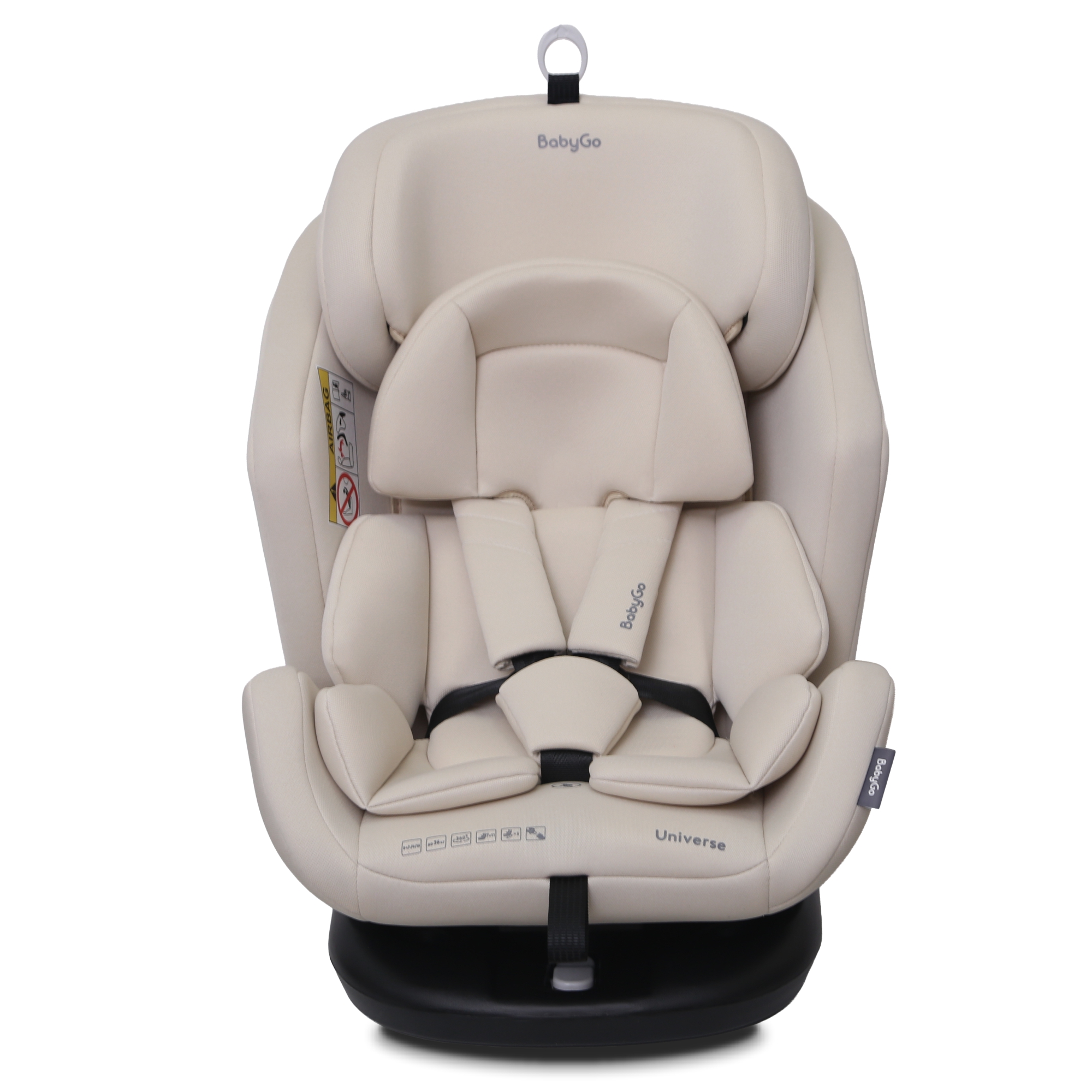 Автокресло BabyGo Universe New 0+/1/2/3 (0-36 кг) бежевый - фото 1