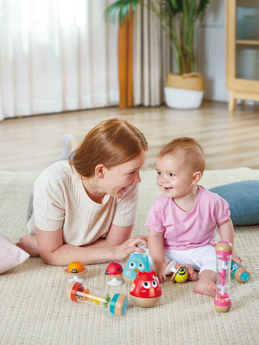 Игрушка Hape неваляшка Совенок (красный) - фото 3