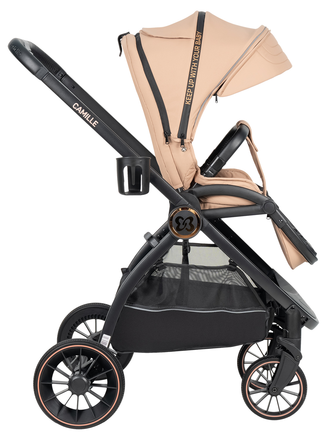 Коляска 3в1 Farfello Camille бежевый - фото 17