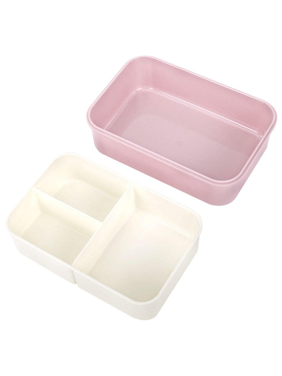 Ланч-бокс Joylux контейнер для еды с 4 отделениями и приборами 1,4 л 2 уровня 7х21х14 см - фото 13