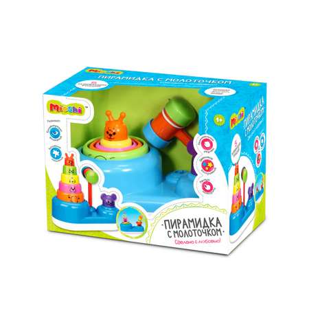 Игрушка Mioshi пирамидка Веселые зверюшки