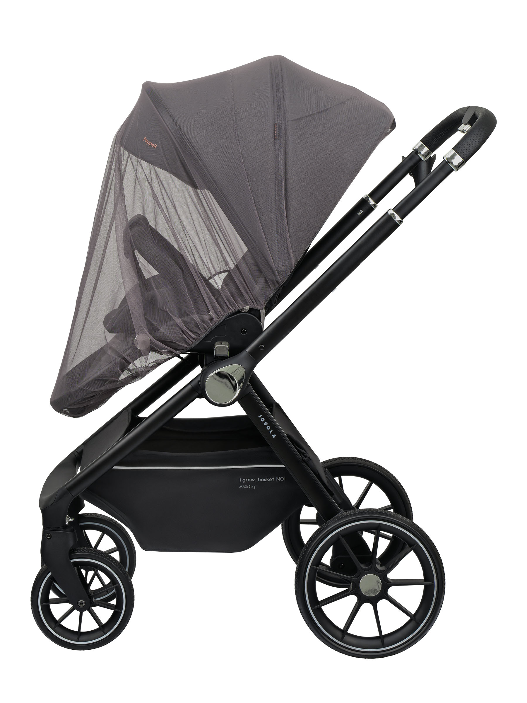 Коляска прогулочная JOVOLA Pepper всесезонная серый - фото 15