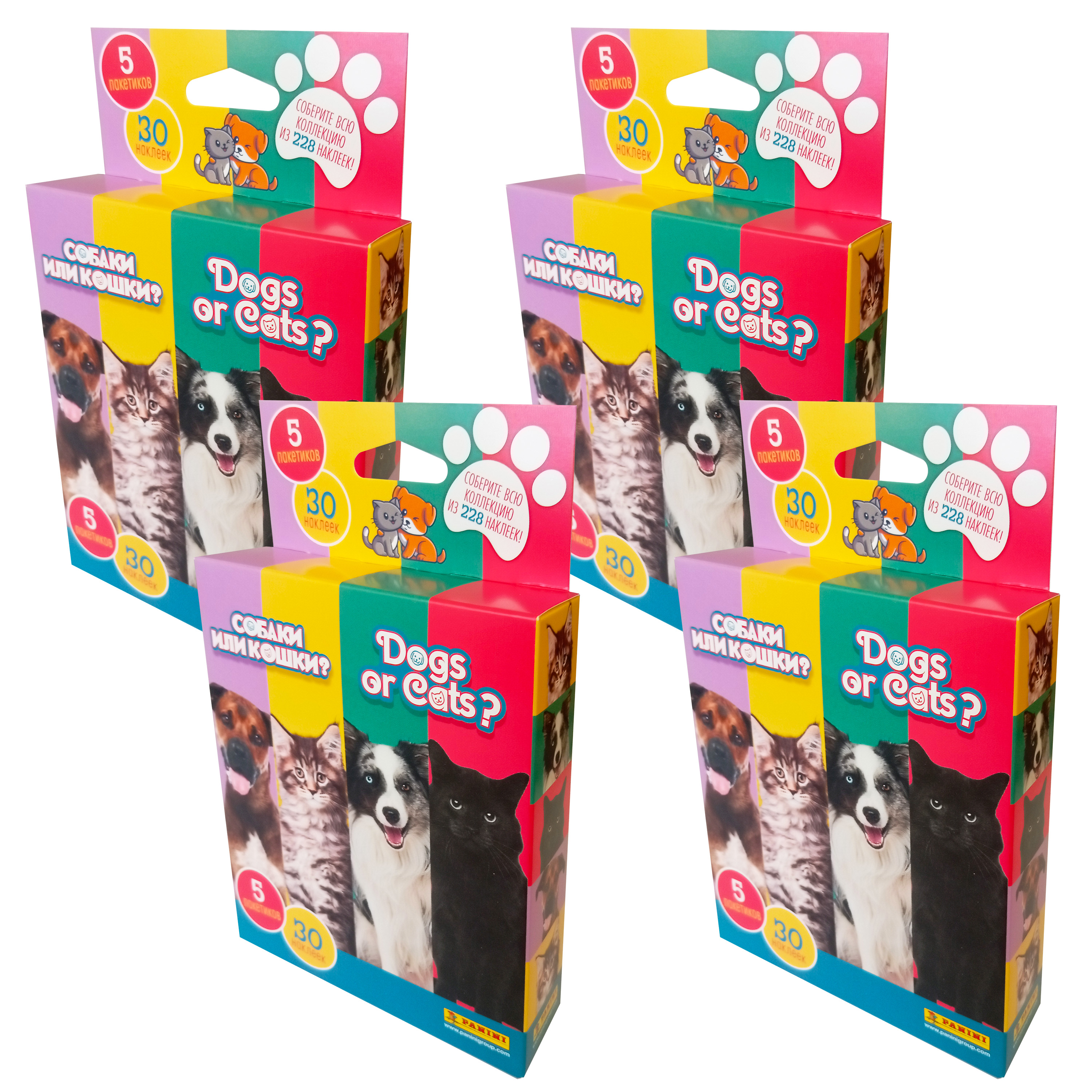 Изображение товара Набор коллекционных наклеек Panini Собаки и кошки с 50 наклейками и альбомом