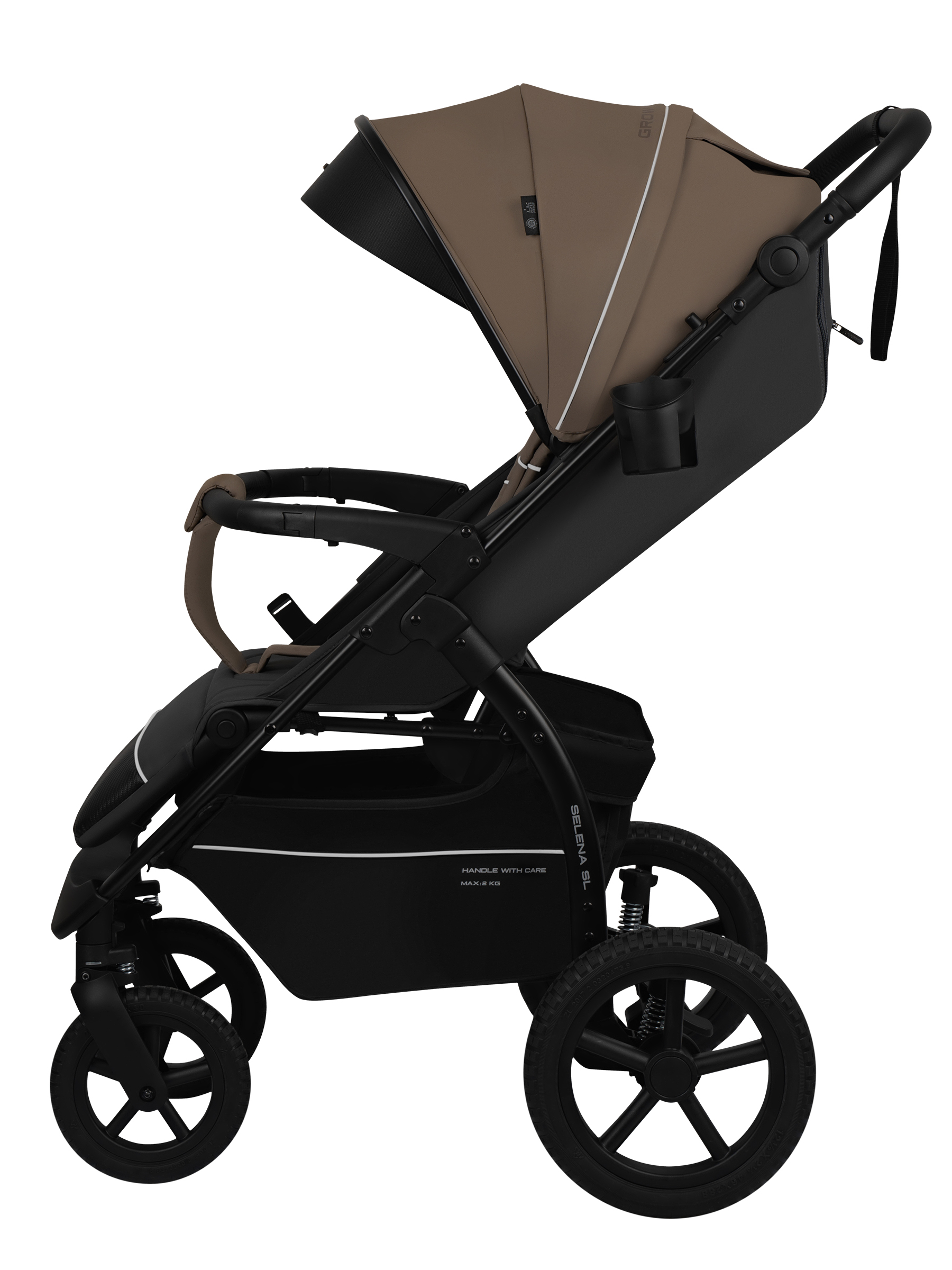 Коляска прогулочная JOVOLA Selena SL темно-бежевый-серый - фото 18