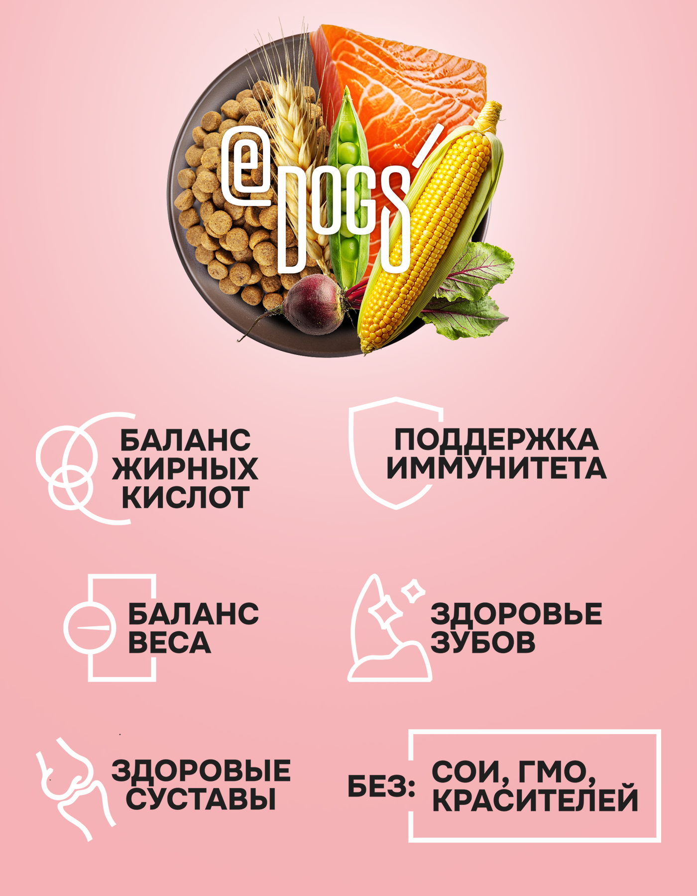 Корм сухой полнорационный EDOGS для собак с чувствительным пищеварением с рыбой и рисом 15кг - фото 4