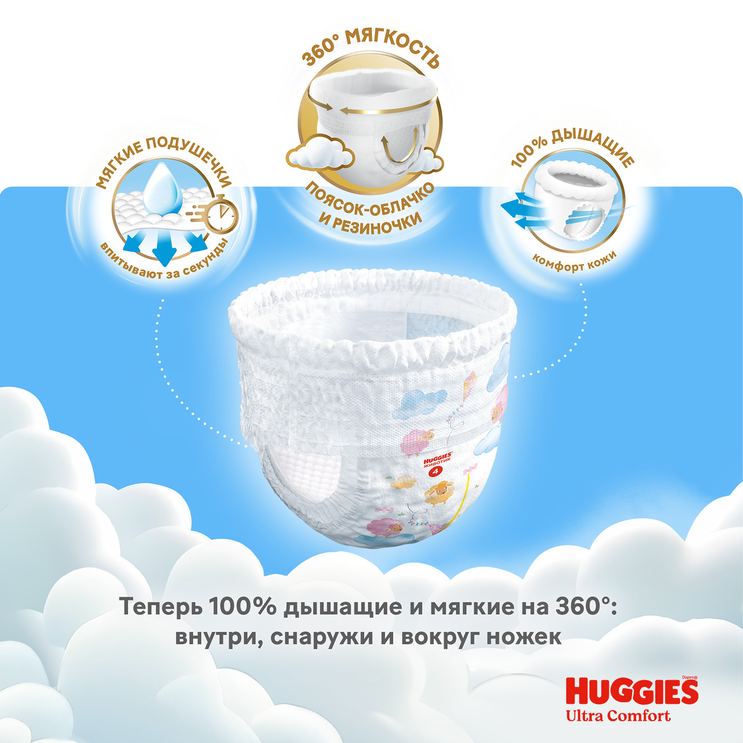 Трусики Huggies Ultra Comfort для девочек 5 (12-17 кг) 84 шт. - фото 4