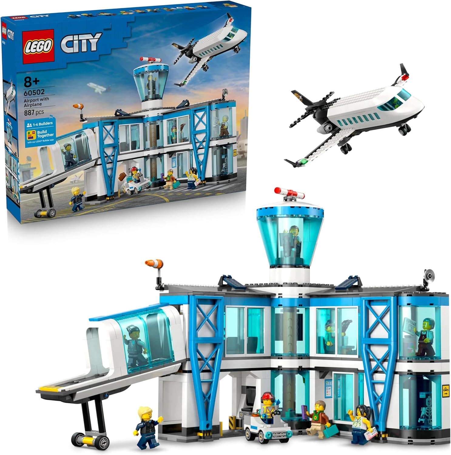 Конструктор LEGO City Аэропорт и самолет 887 дет. - фото 1