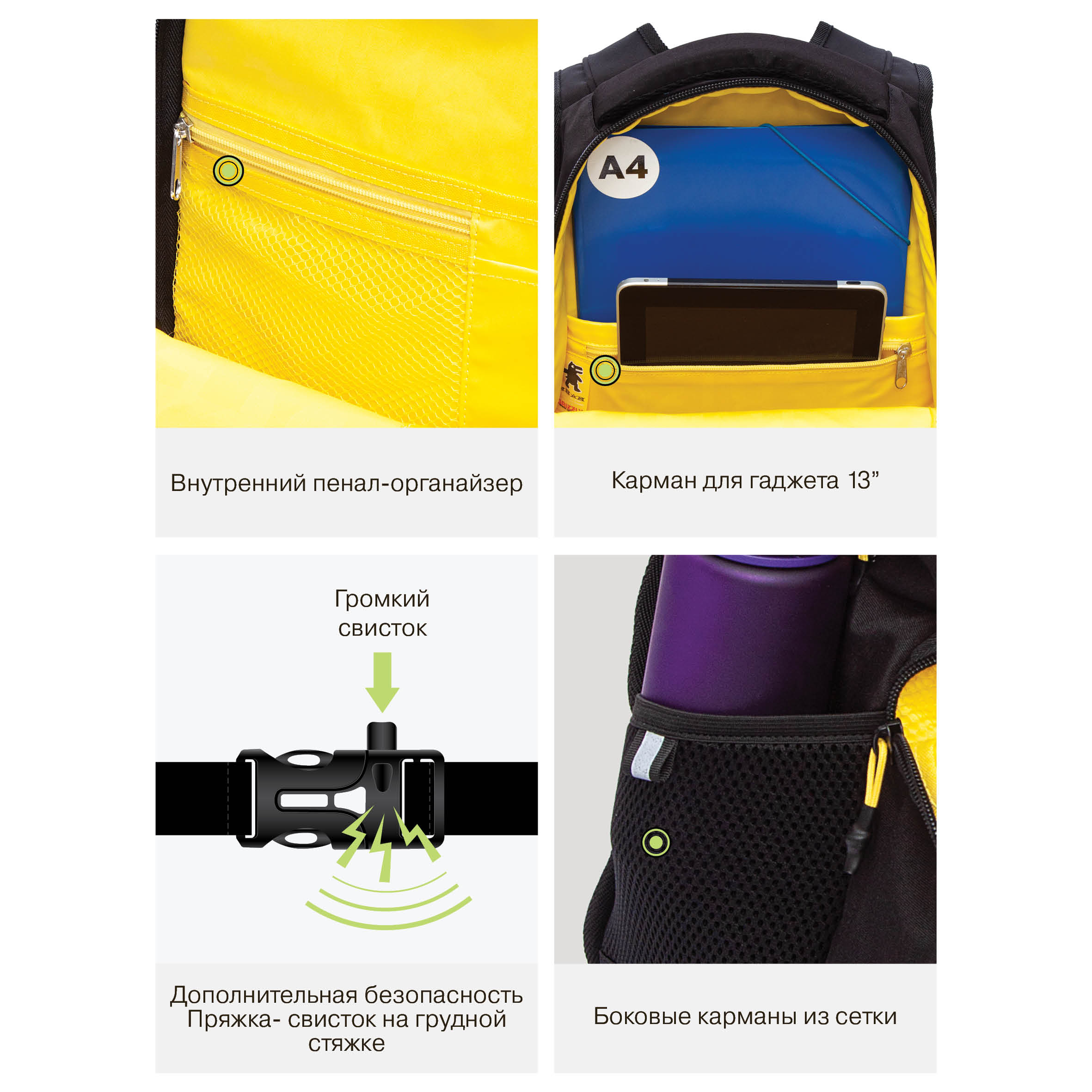 Рюкзак Grizzly Полосы - фото 11