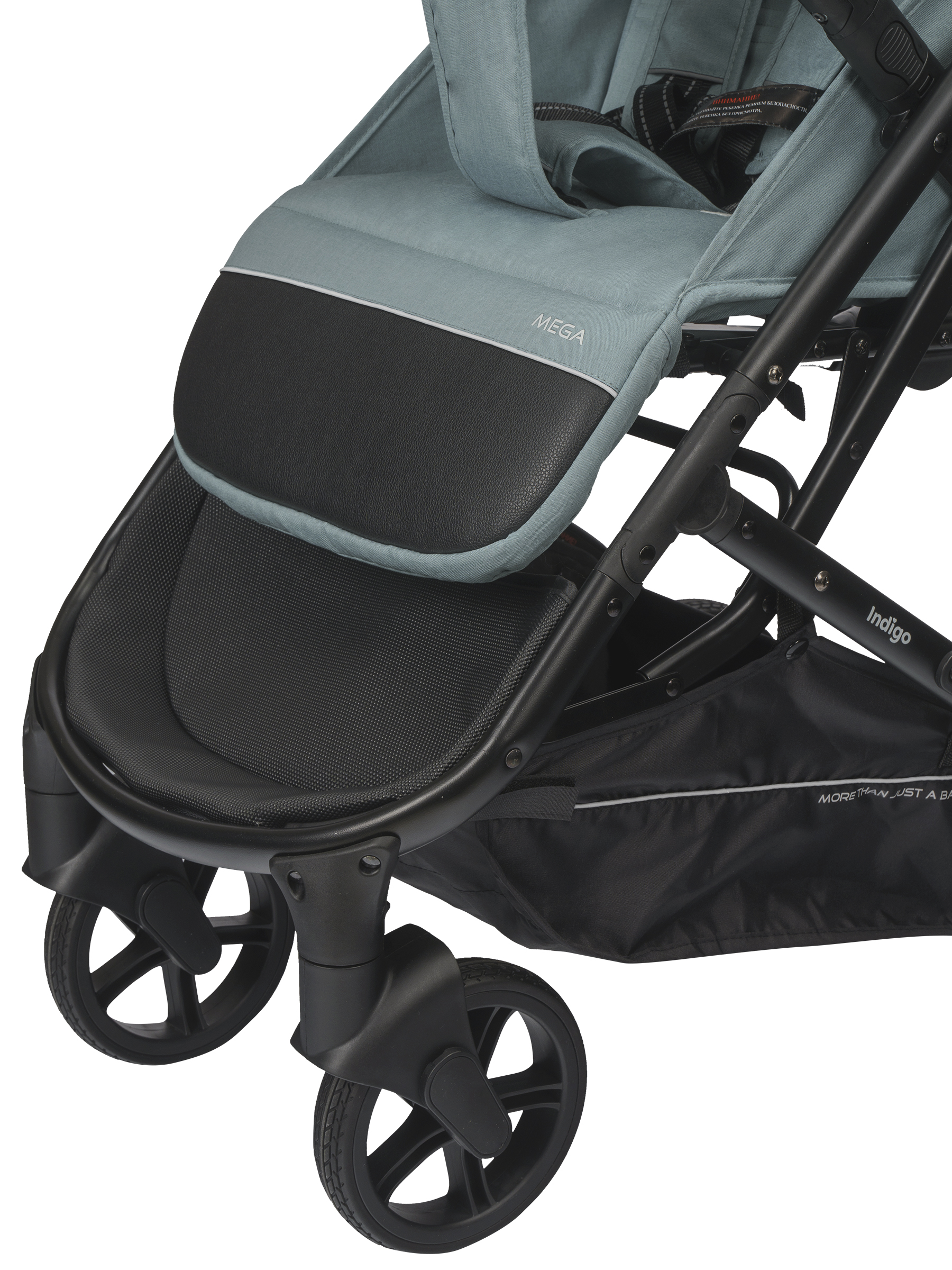 Коляска прогулочная Indigo Mega голубой - фото 23