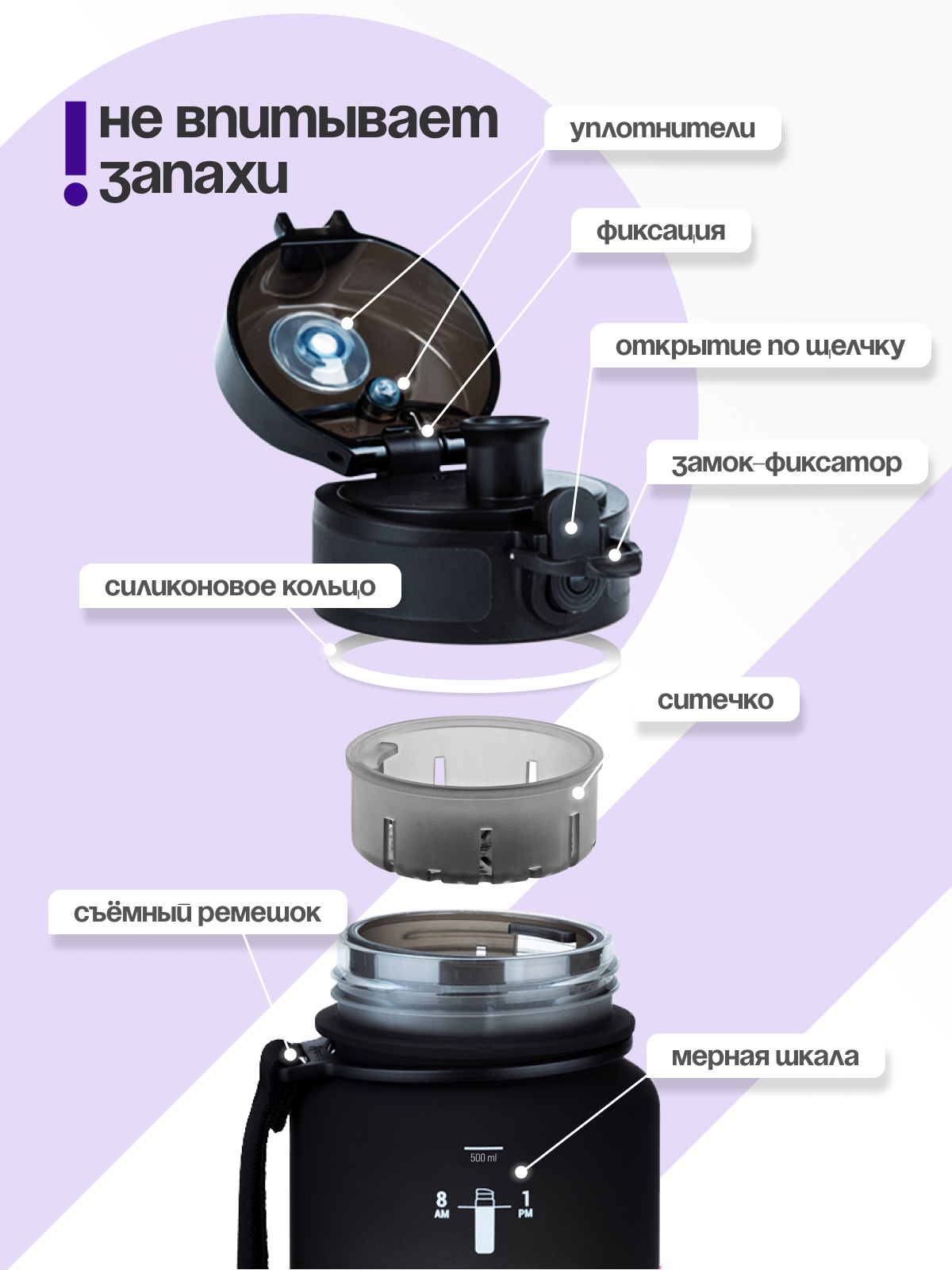 Бутылка UZSPACE 500 мл - фото 2