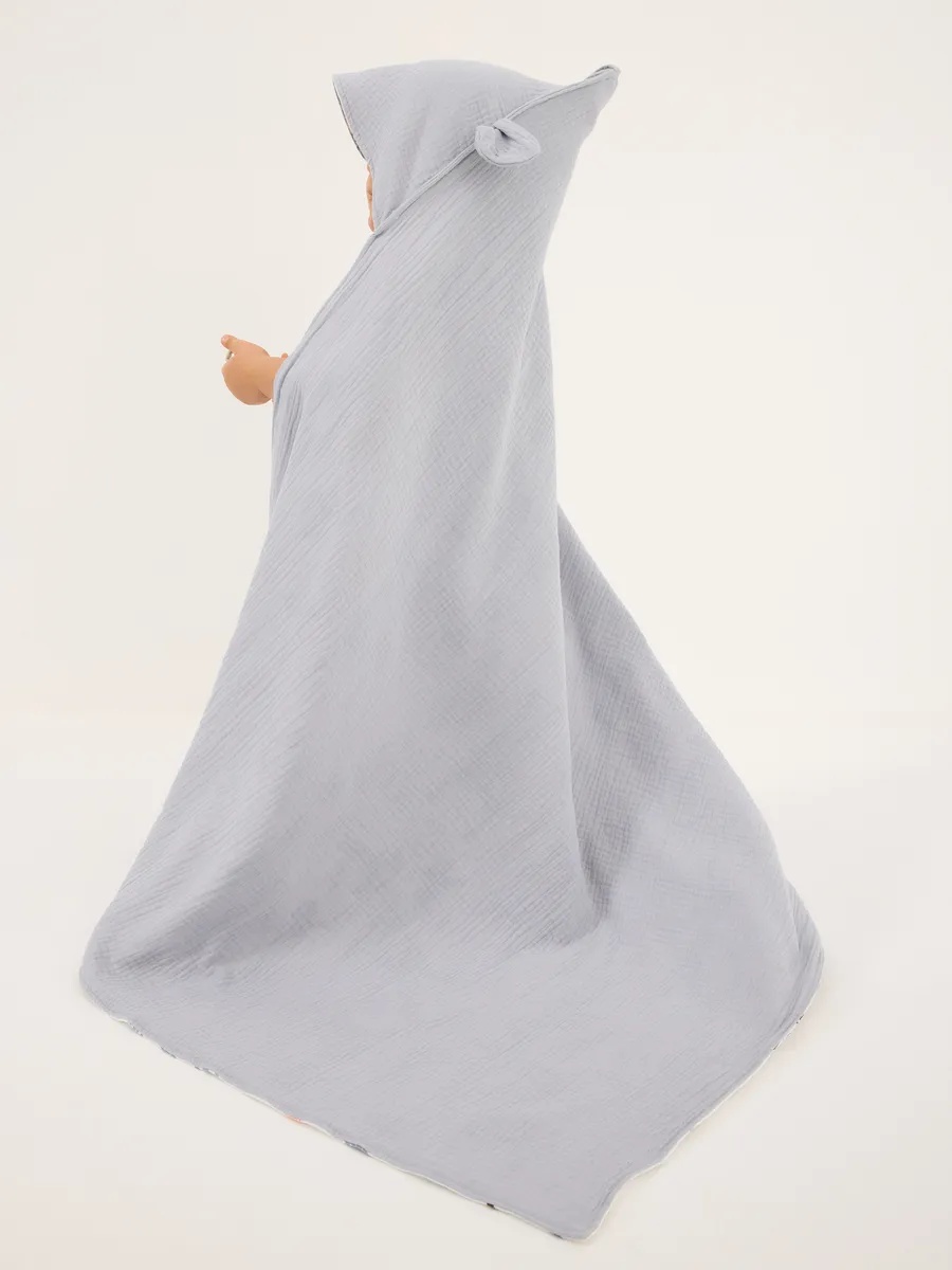 Полотенце Loo-Loo серое с ушками 95 x 95 см 1 шт. - фото 5