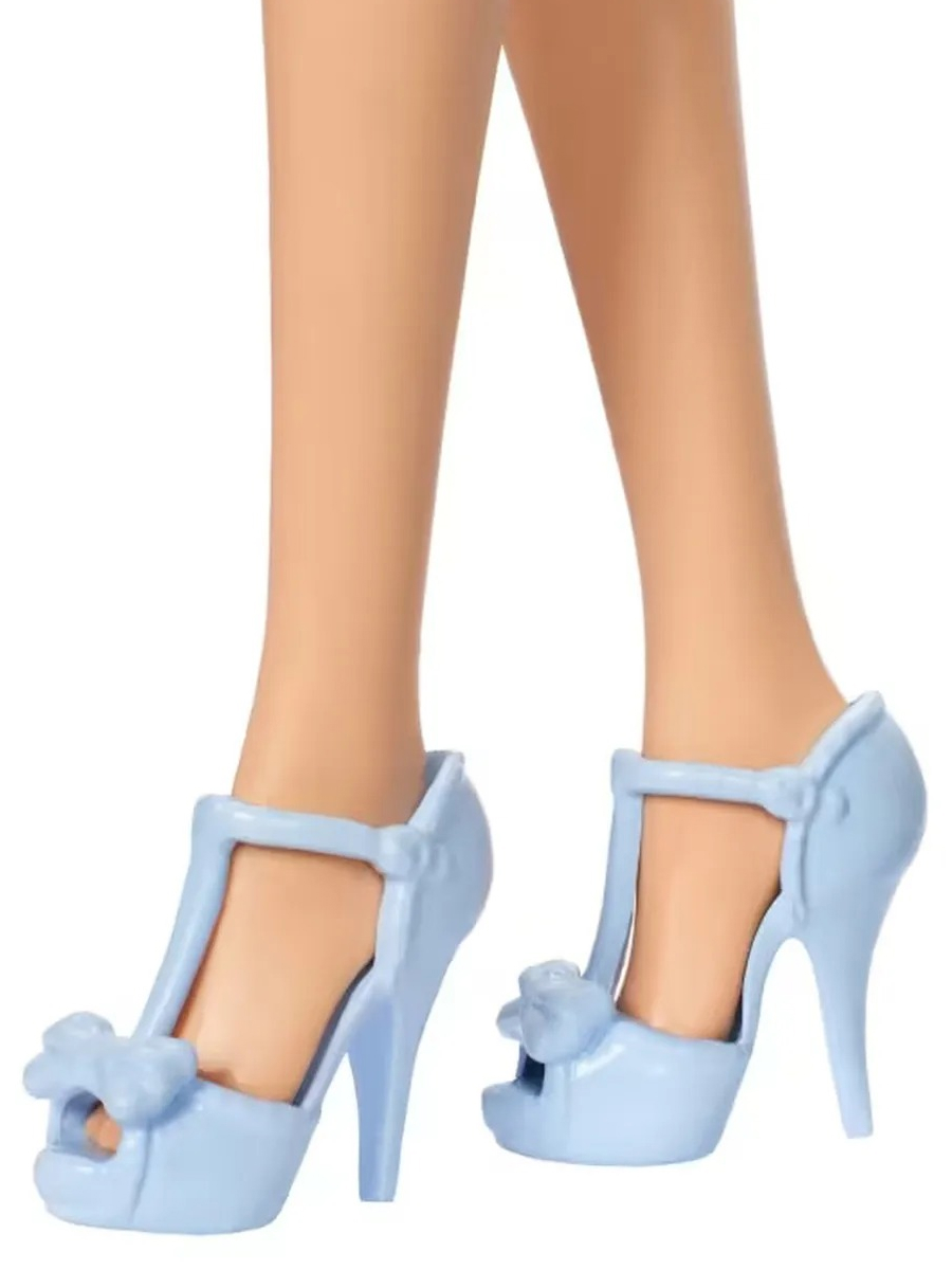 Кукла модельная Barbie Fashionistas Игра с модой в голубом платье высота 29 см HYT93 - фото 7