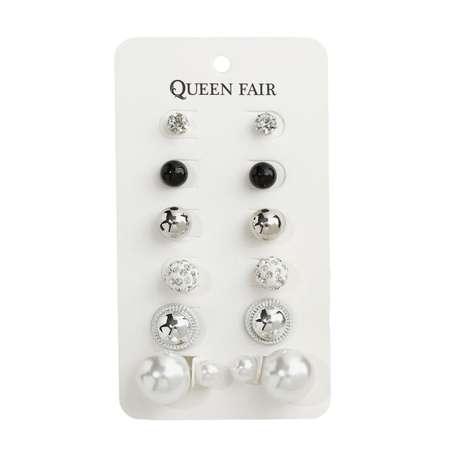Пусеты 6 пар Queen fair