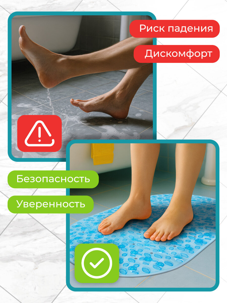 Коврик для ванной PRIMILA Камешки 40 x 69 см - фото 6