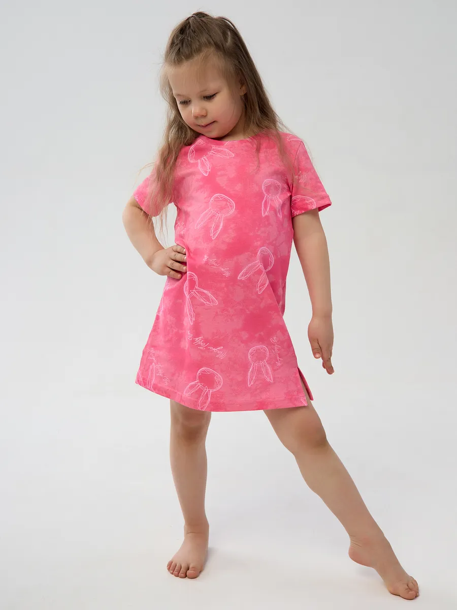 Сорочка ночная YAXX 001--Туника зайка/розовый (К) - фото 3