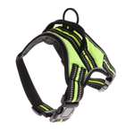 Шлейка Пижон мягкая улучшенная светоотражающая размер М ОШ 39-46 см ОГ 43-54 см зелёная