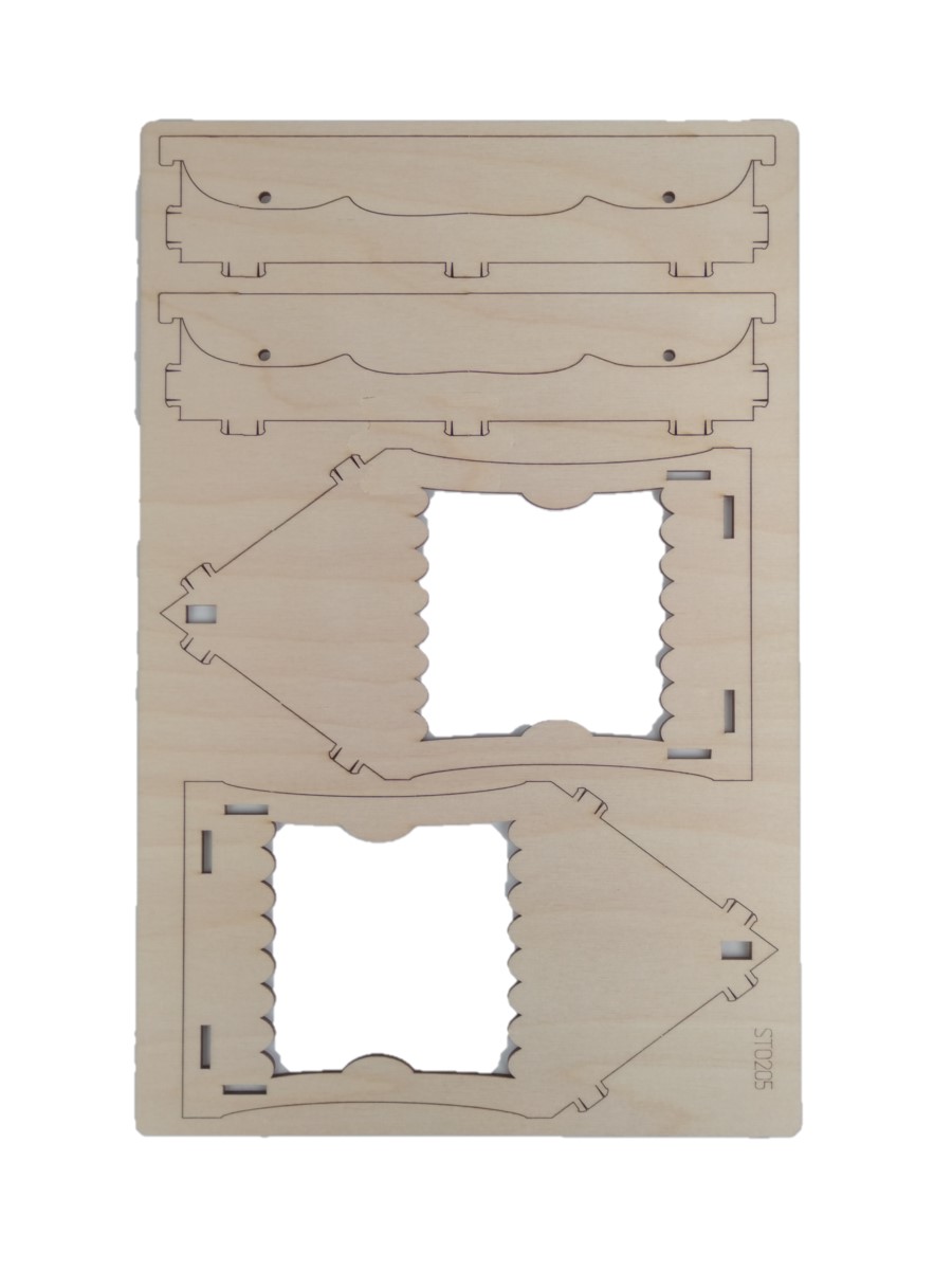 Сборная модель FOFA Кормушка для птиц Домик ST0205 - фото 2