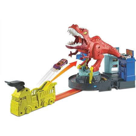 Трек Hot Wheels Яростный Ти-Рекс с пусковой установкой
