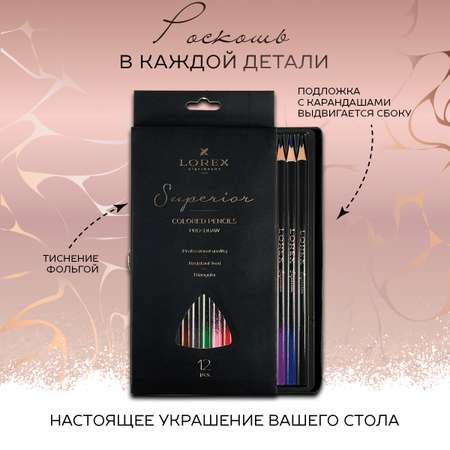 Карандаши цветные Lorex Stationery 12 шт.
