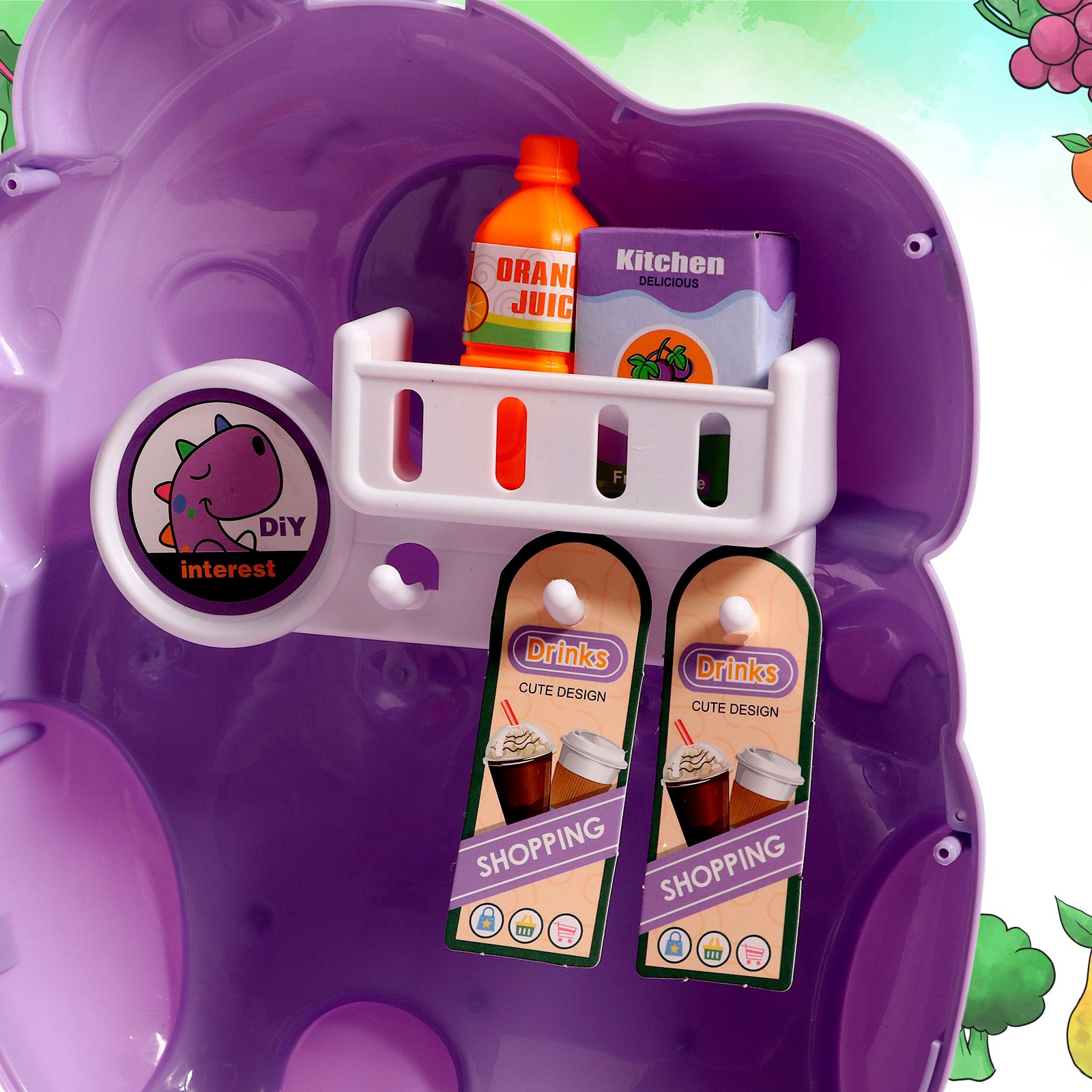 Игровой набор Sima-Land продукты, прилавок, касса, тележки и корзинки - фото 6