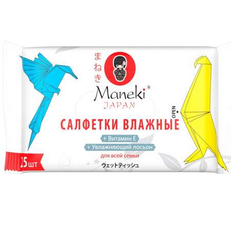 Влажные салфетки Maneki 25 шт.
