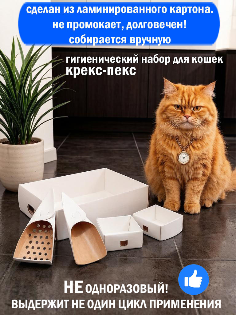 Набор-трансформер для кошек KREX-PEX Гигиенический - фото 1