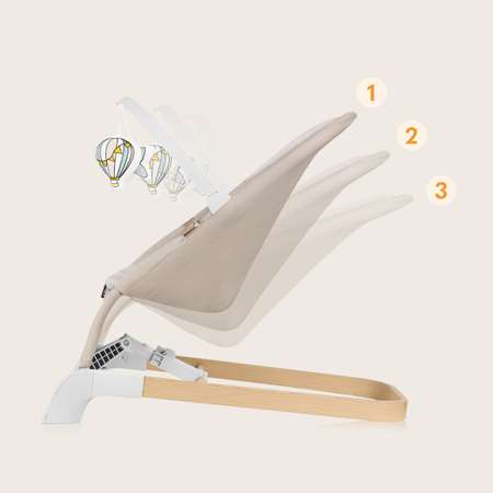 Шезлонг Lionelo Lilac Beige Sand