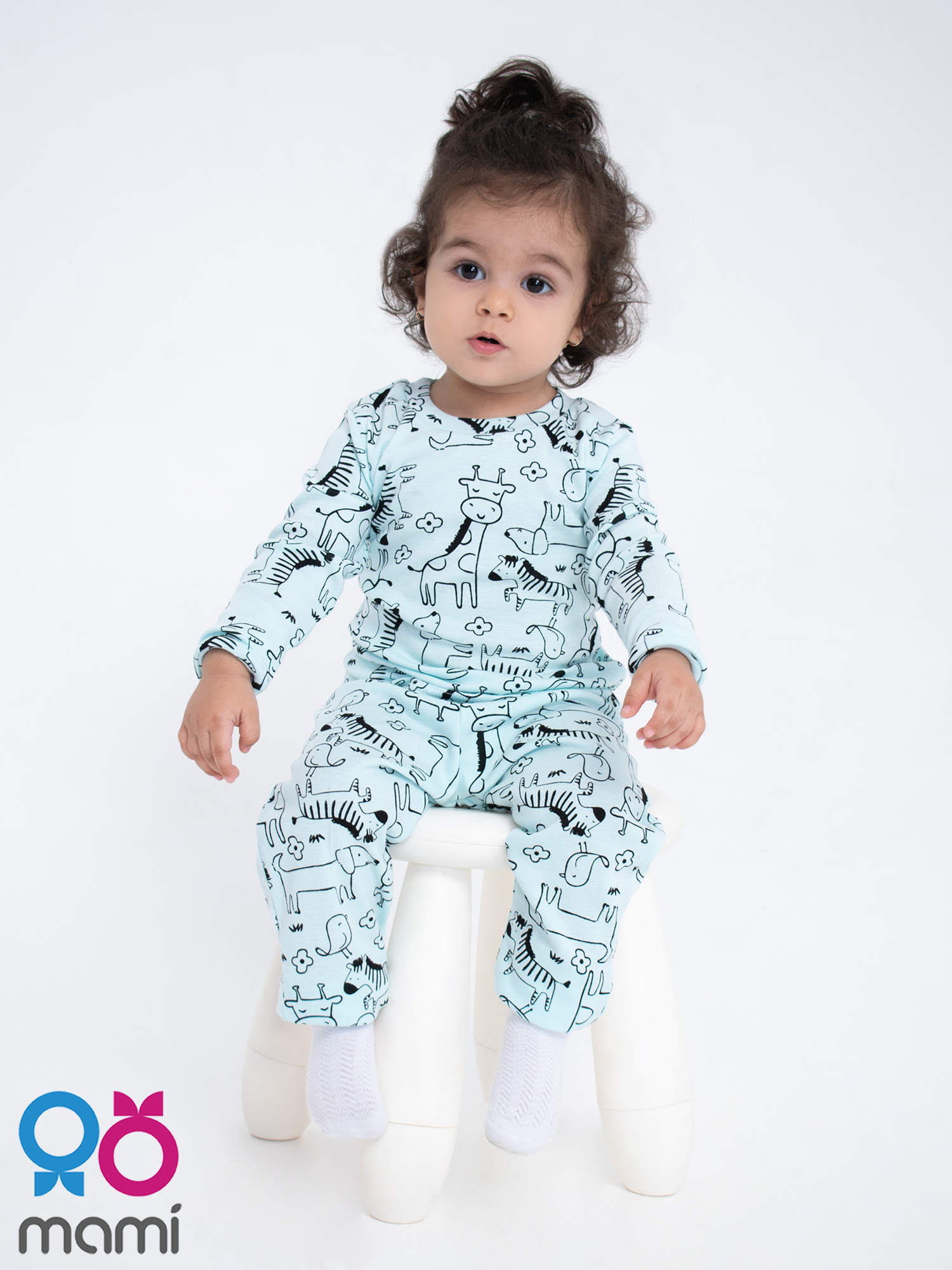 Пижама Mami-kids П-034/светло-ментоловый - фото 2