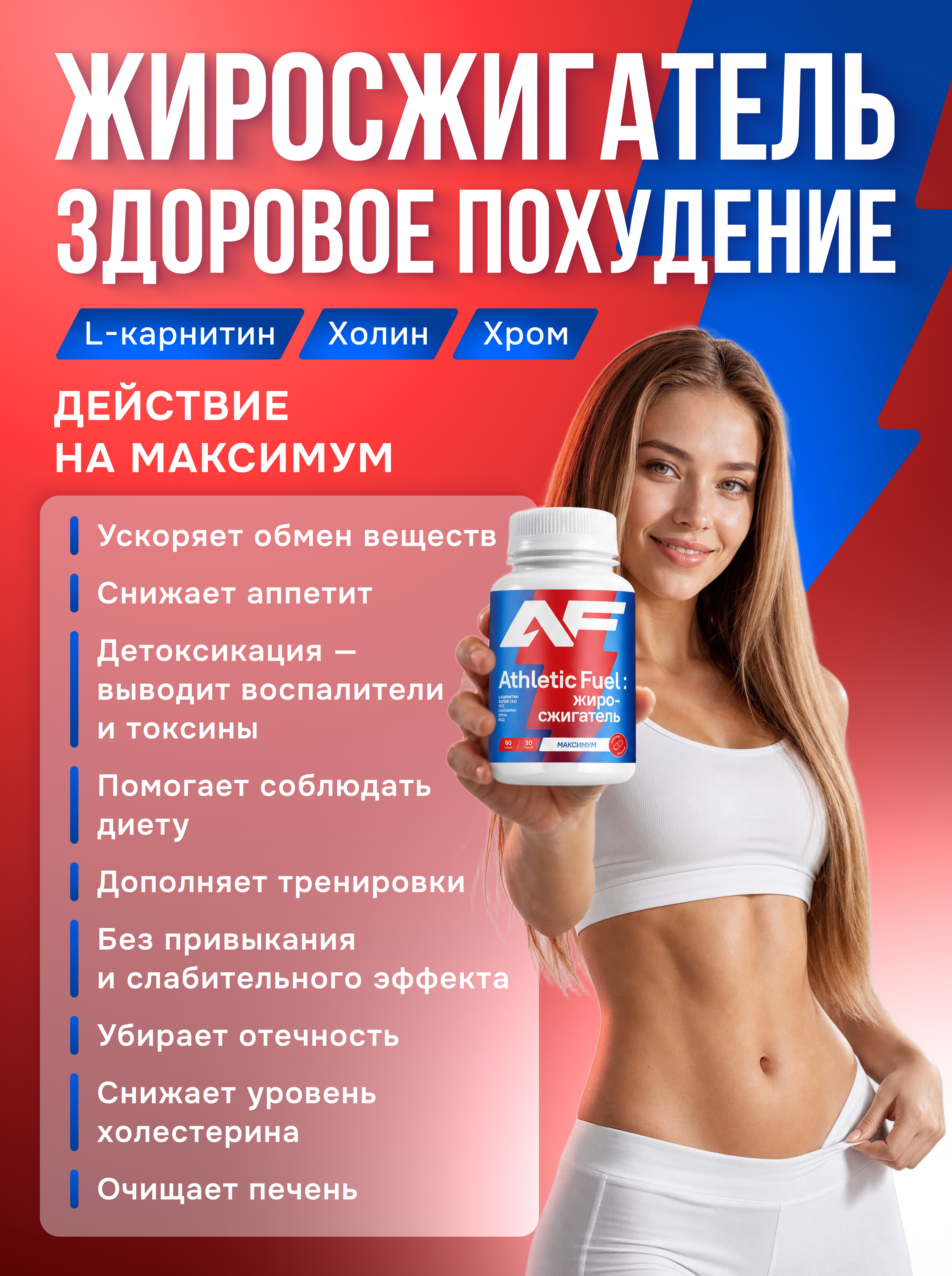 Жиросжигатель Athletic Fuel таблетки для похудения - фото 2