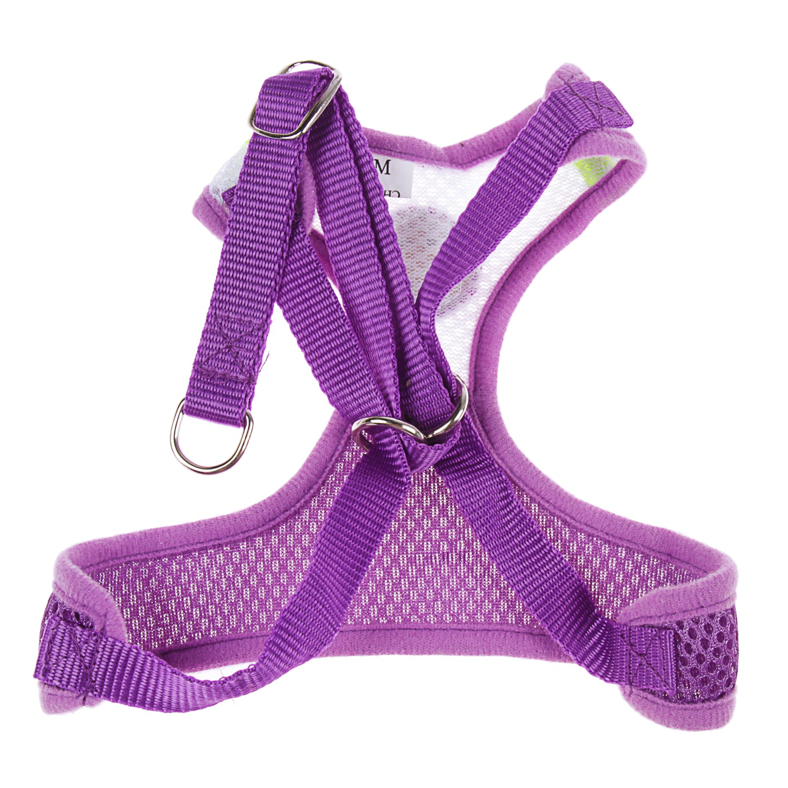 Шлейка Пижон регулируемая дышащая светоотражающая размер S фиолетовая - фото 5