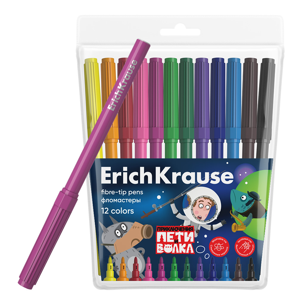 Фломастеры ErichKrause 12 шт. - фото 1
