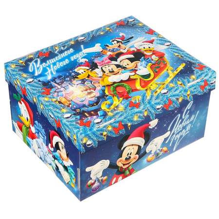 Коробка складная, с крышкой Disney \"Счастья и волшебства\", 31 х 25,5 х 16 см
