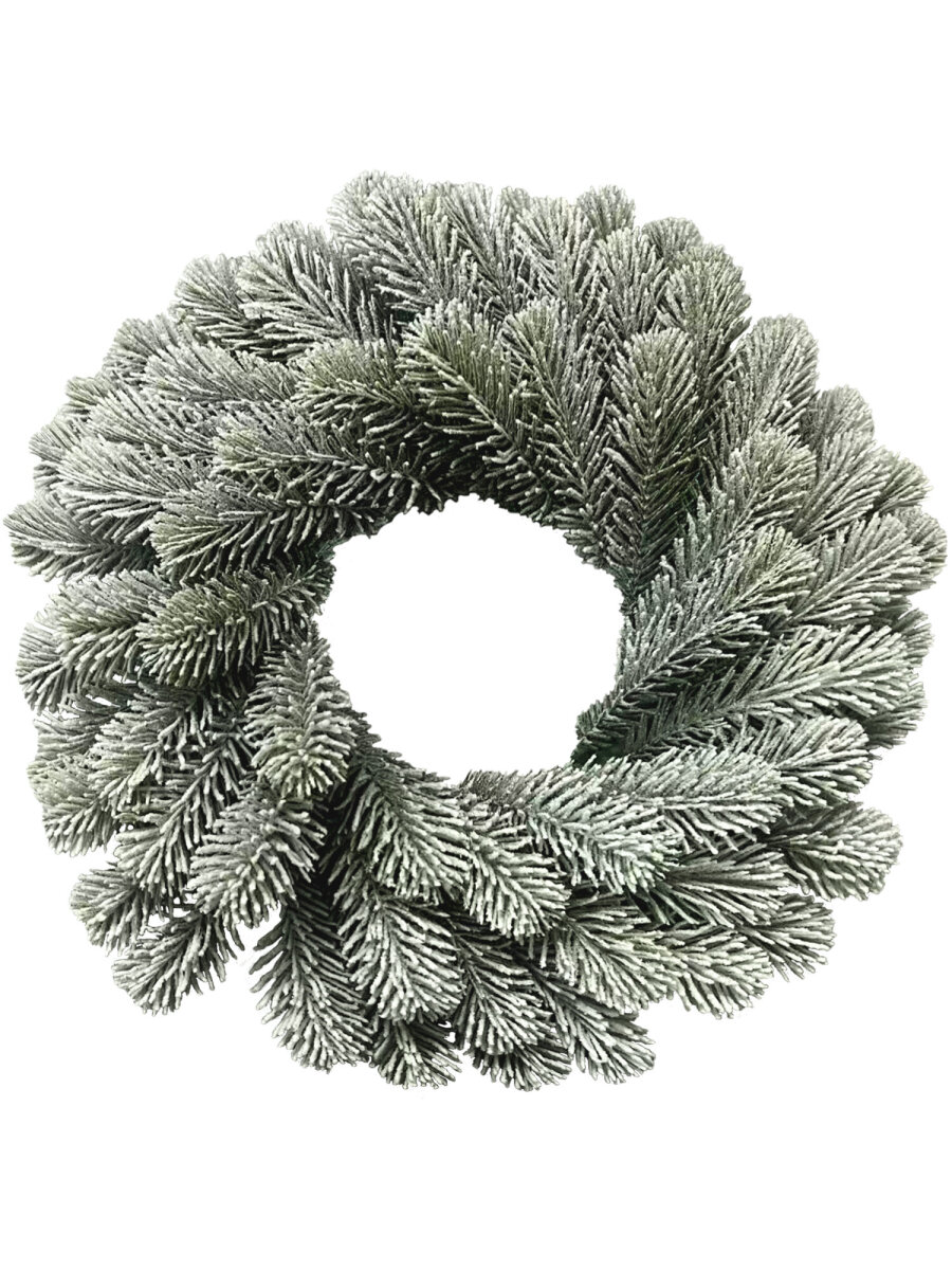 Венок новогодний хвойный Золотая сказка из елки искусственной литой 40 см - фото 9