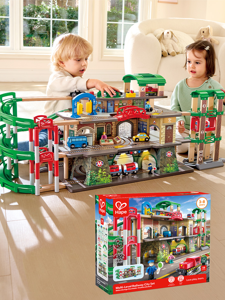 Набор железнодорожный Hape E3883_HP - фото 1