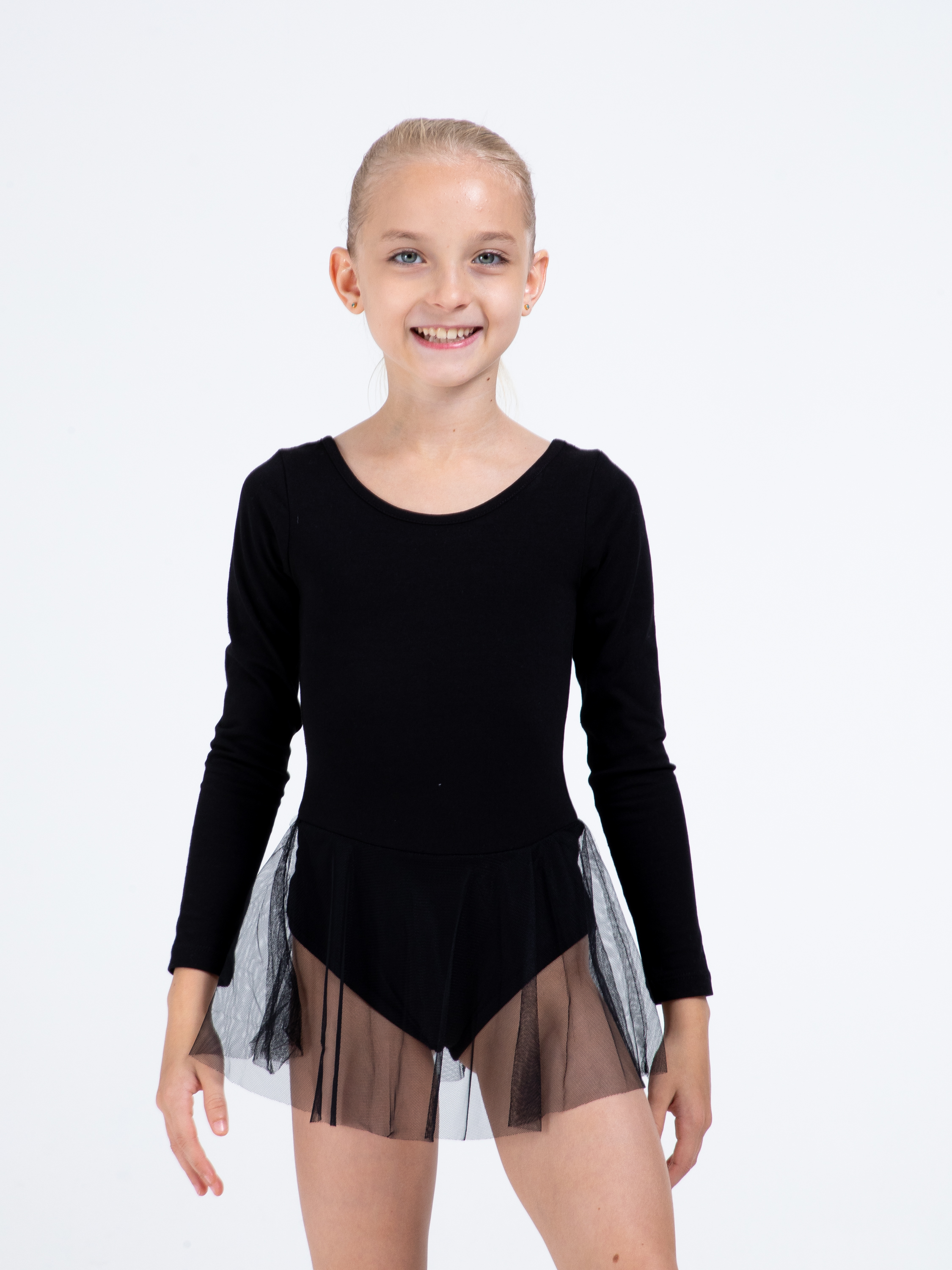 Купальник гимнастический STELLA MODA 26403._черный - фото 1