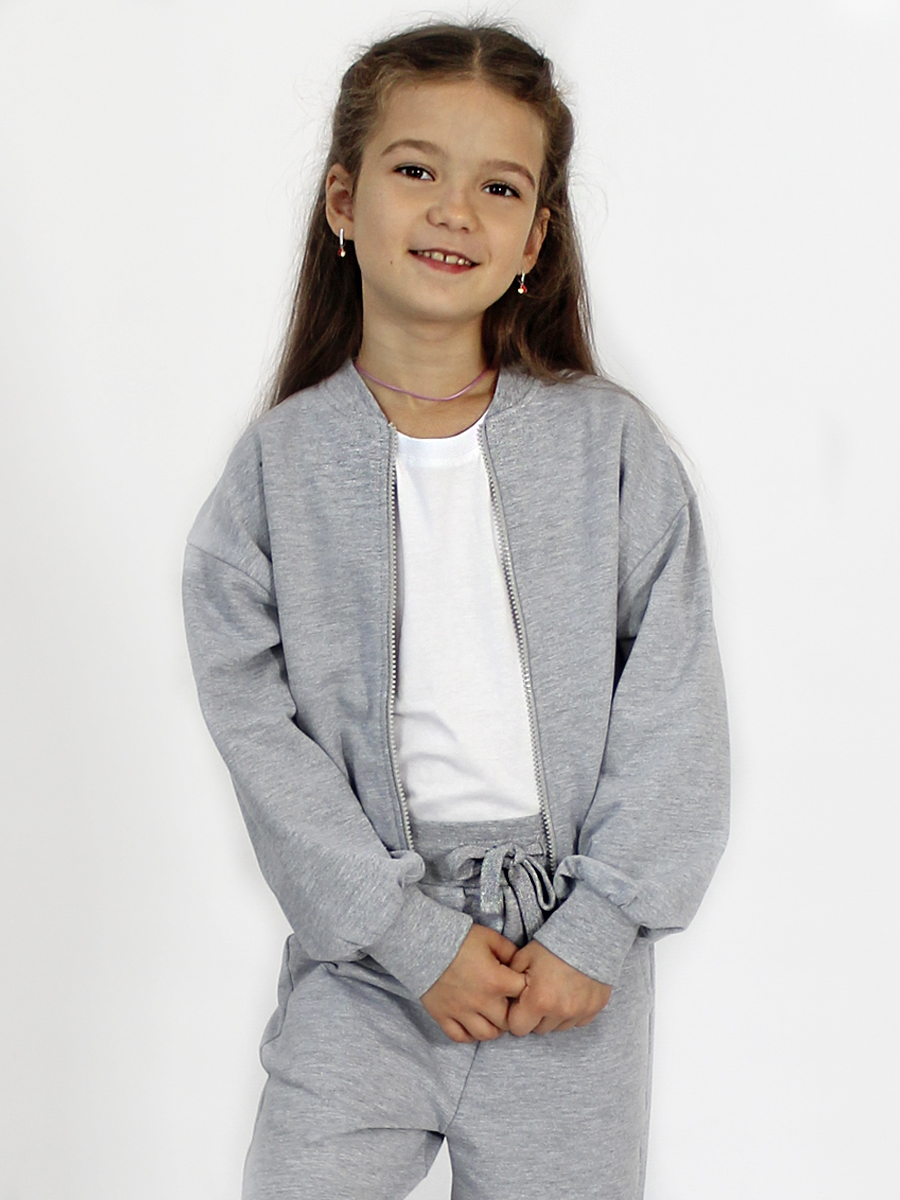 Костюм STELLA MODA 24201 серый меланж - фото 6