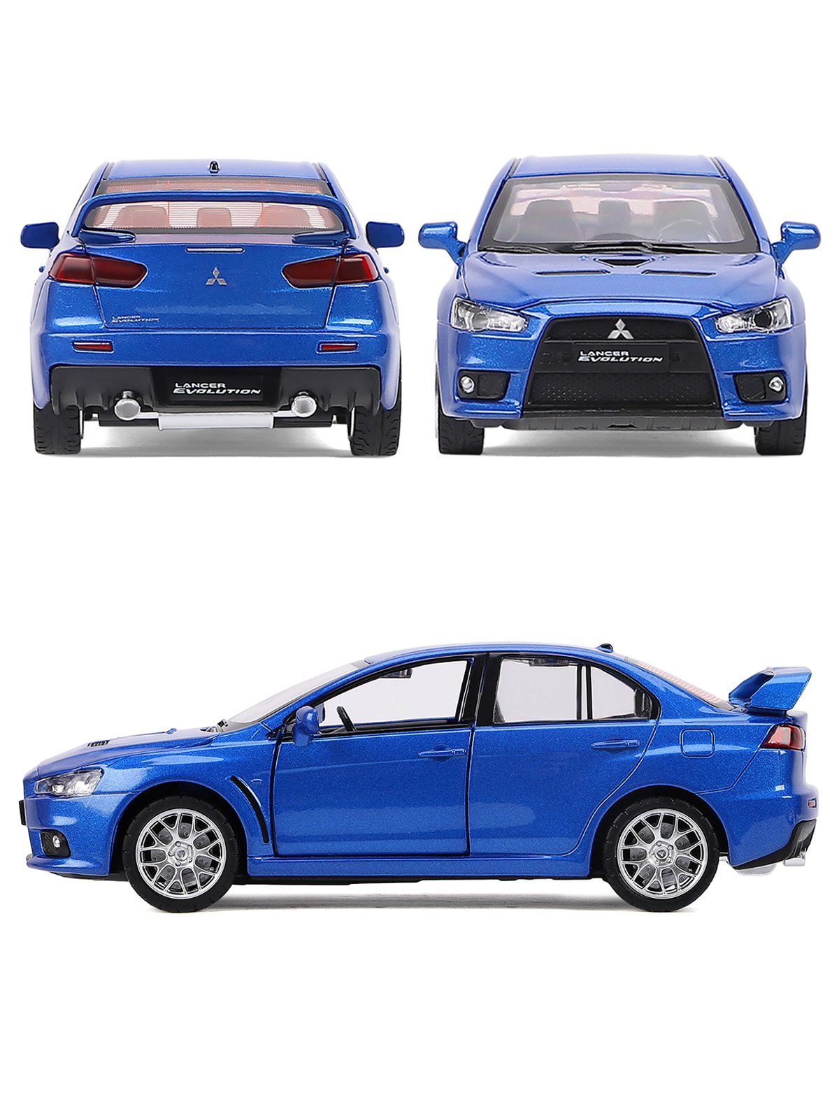 Автомобиль АВТОпанорама Mitsubishi Lancer Evolution 1:32 JB1251330 - фото 6