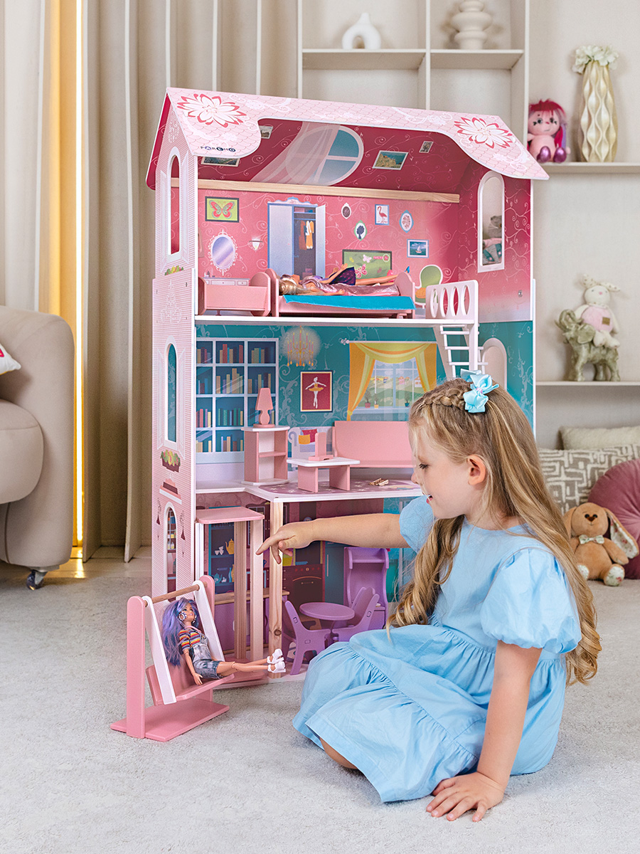 Домик для кукол PAREMO 121 см с мебелью PD315-01 - фото 2