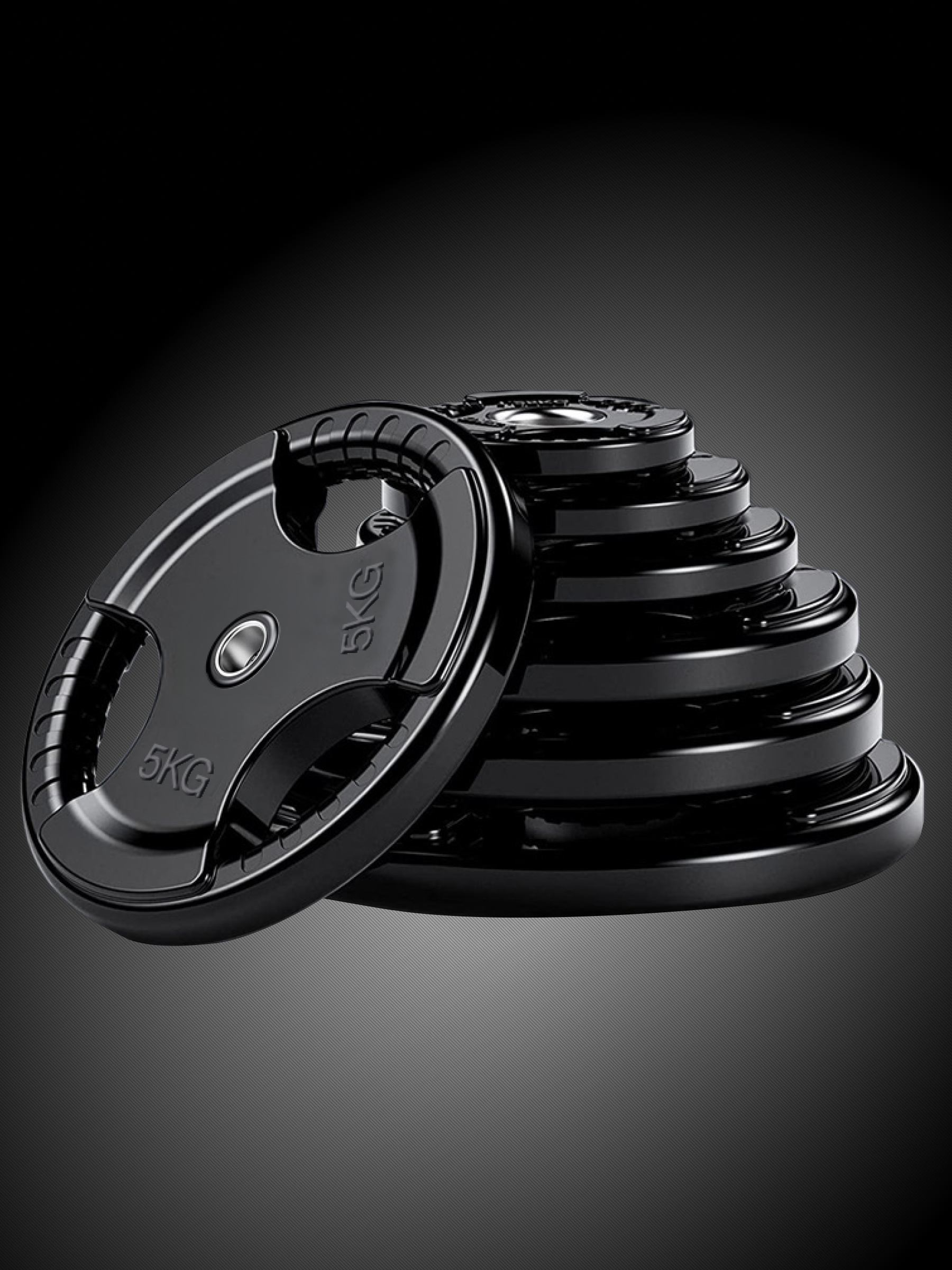 Диск обрезиненный Perfetto Sport с тремя хватами 5,0 кг 2 шт PS-827 - фото 6