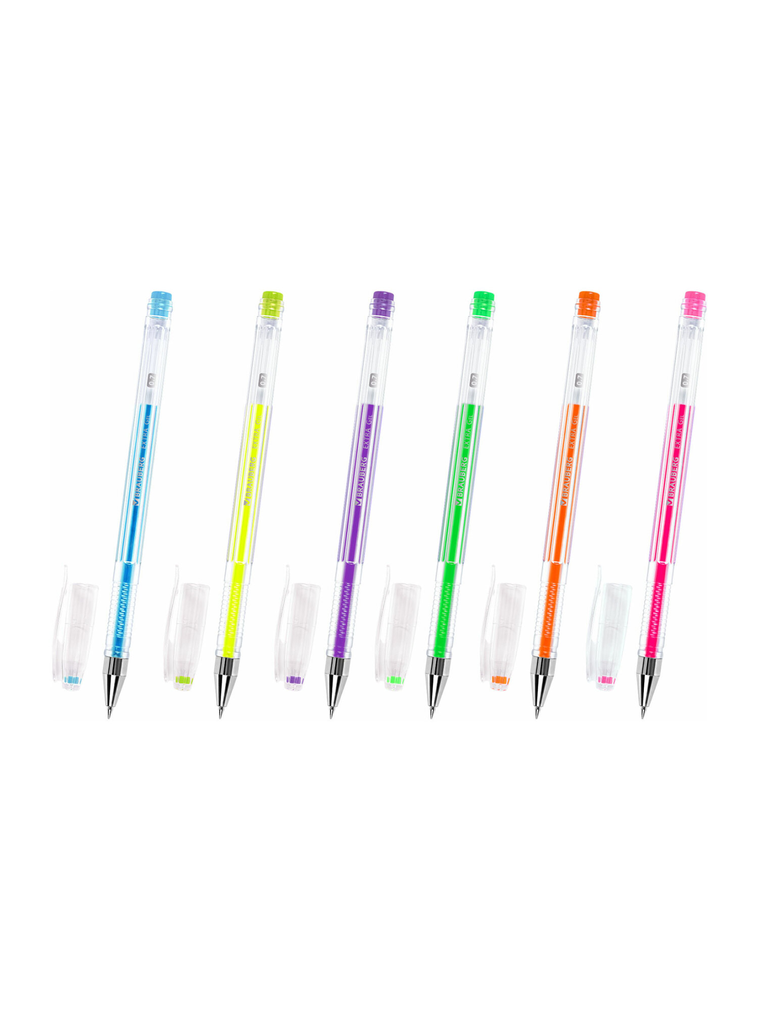 Ручка гелевая Brauberg 6 шт. - фото 7