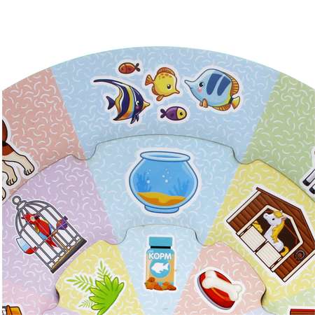 Развивающая игра WOODLANDTOYS Домашние животные деревянная w156-101t